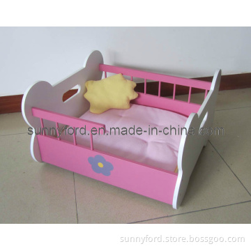 Wooden Bone Design Pet Bed, Dog Bed with Cushion (SFW0574)